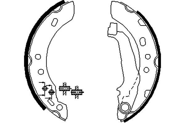 KAVO PARTS Piduriklotside komplekt BS-7414